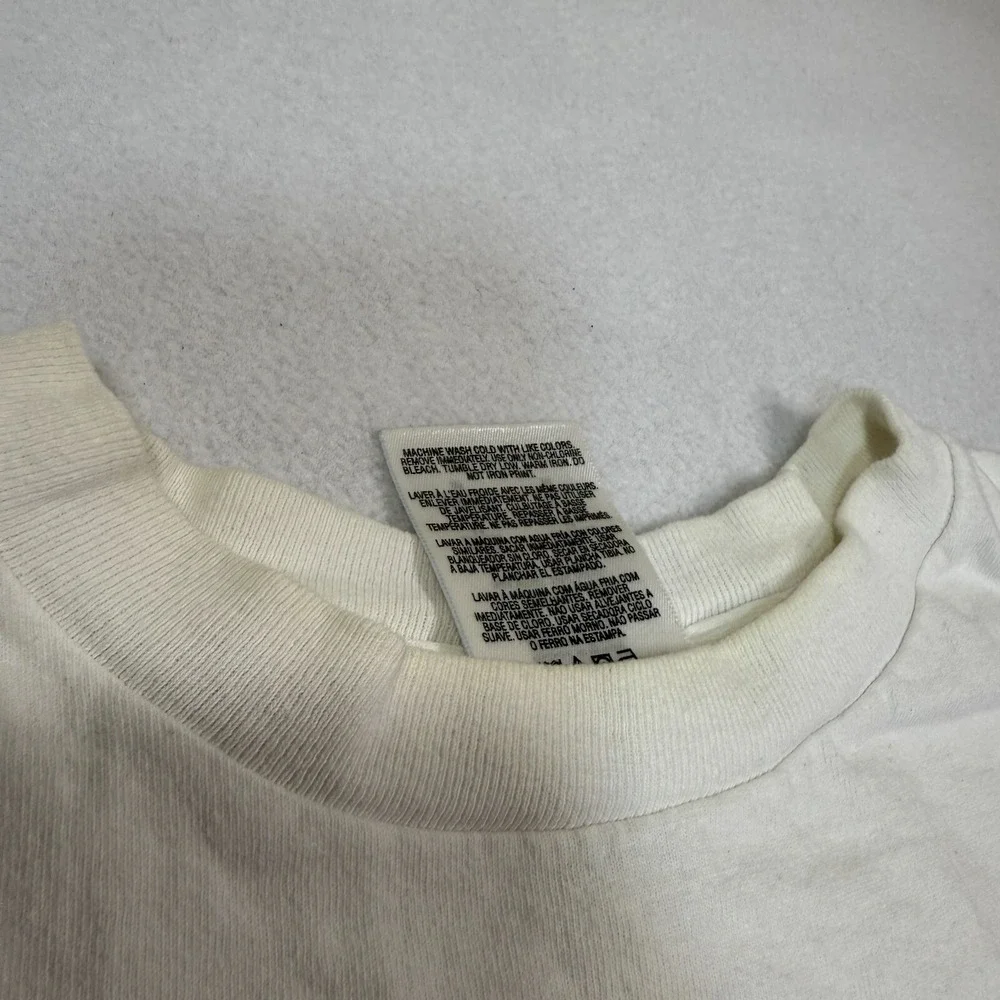 Vtg Adidas Shirt Men M White Big Logo Dick's Sporting‎ Goods Pullover Y2K